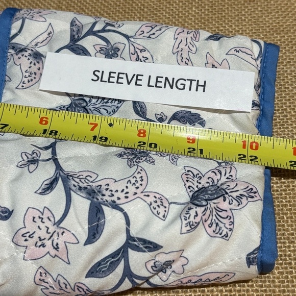 Women Quilted Cropped Reversible Open Front Jacket Sz M Cottagecore Country Boho - Picture 13 of 15